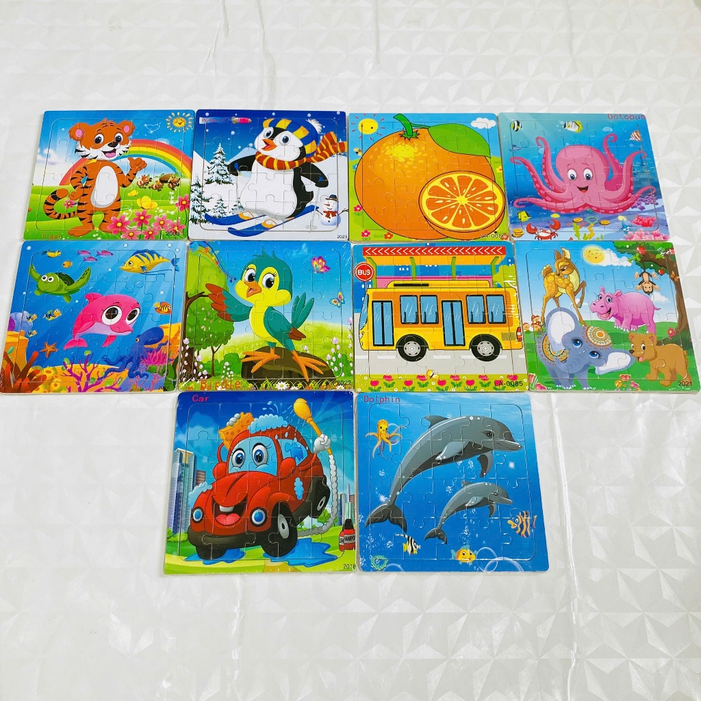 COMBO 10 TRANH GHÉP HÌNH 20 MẢNH - ĐỒ CHƠI PHÁT TRIỂN TƯ DUY CHO BÉ