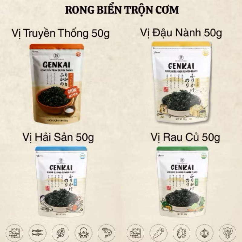 Rong biển trộn cơm Genkai | Shopee Việt Nam