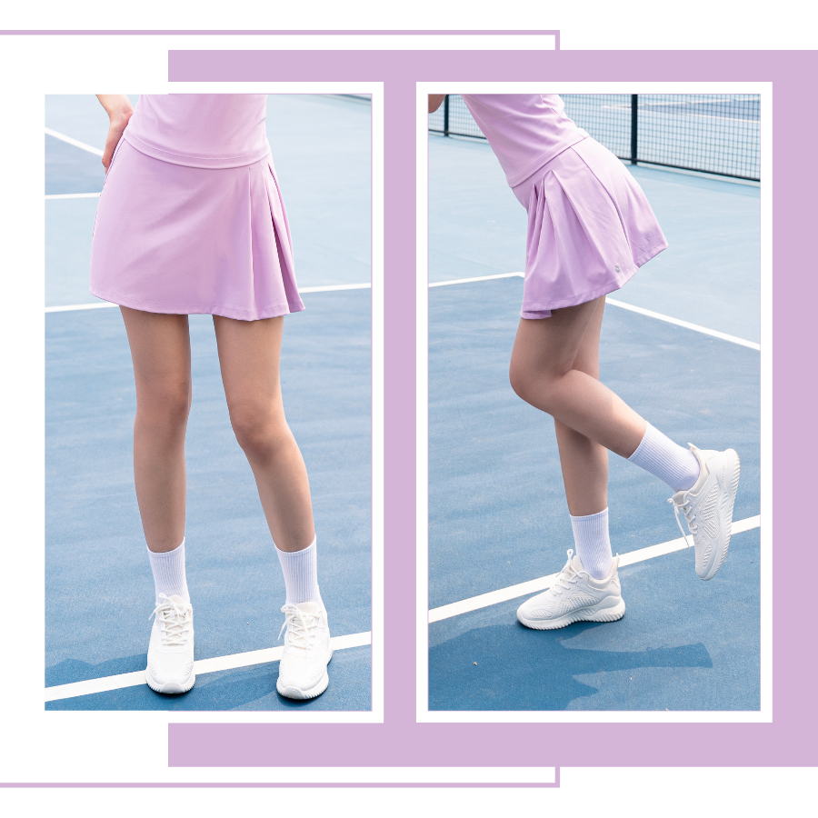 Ảnh Chân Váy Thể Thao 2 Lớp LV25S04F705 Livan Sport Co Giãn Mềm Mịn Thoáng Khí, Chân Váy Chơi Tennis, Chân Váy Nữ 2 Lớp 3