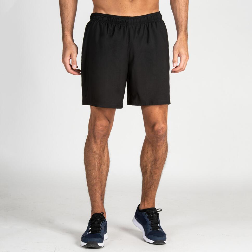 Ảnh Quần short thể thao cho nam tập gym fitness DOMYOS fst100 có túi đen 8506243 1