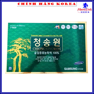 Tinh Dầu Thông Đỏ Cheongsongwon Hàn Quốc Chính Hãng Hộp xanh 180 viên