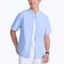 Áo sơ mi nam áp đũi nam tay ngắn cổ tàu trẻ trung phong cách
