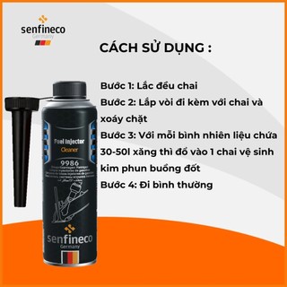 Dung dịch vệ sinh buồng đốt kim phun ô tô Senfineco 9986 Fuel Injector Cleaner dung tích 300ml