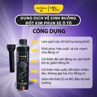 Dung dịch vệ sinh buồng đốt kim phun ô tô Senfineco 9986 Fuel Injector Cleaner dung tích 300ml