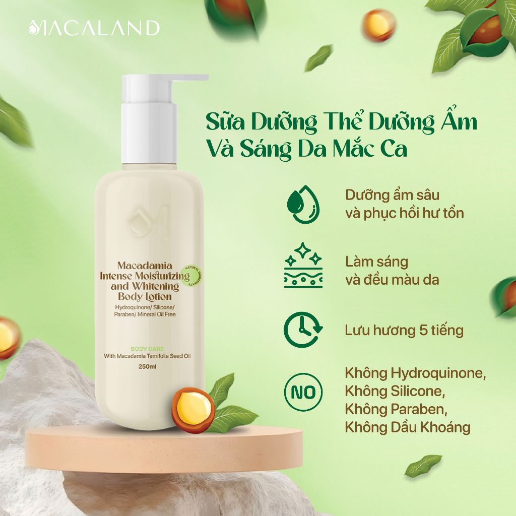 Ảnh Sữa Dưỡng Thể Body Lotion Mắc Ca MACALAND 250ml Dưỡng Ẩm, Sáng Da, Lưu Hương Thơm Dịu Nhẹ 1