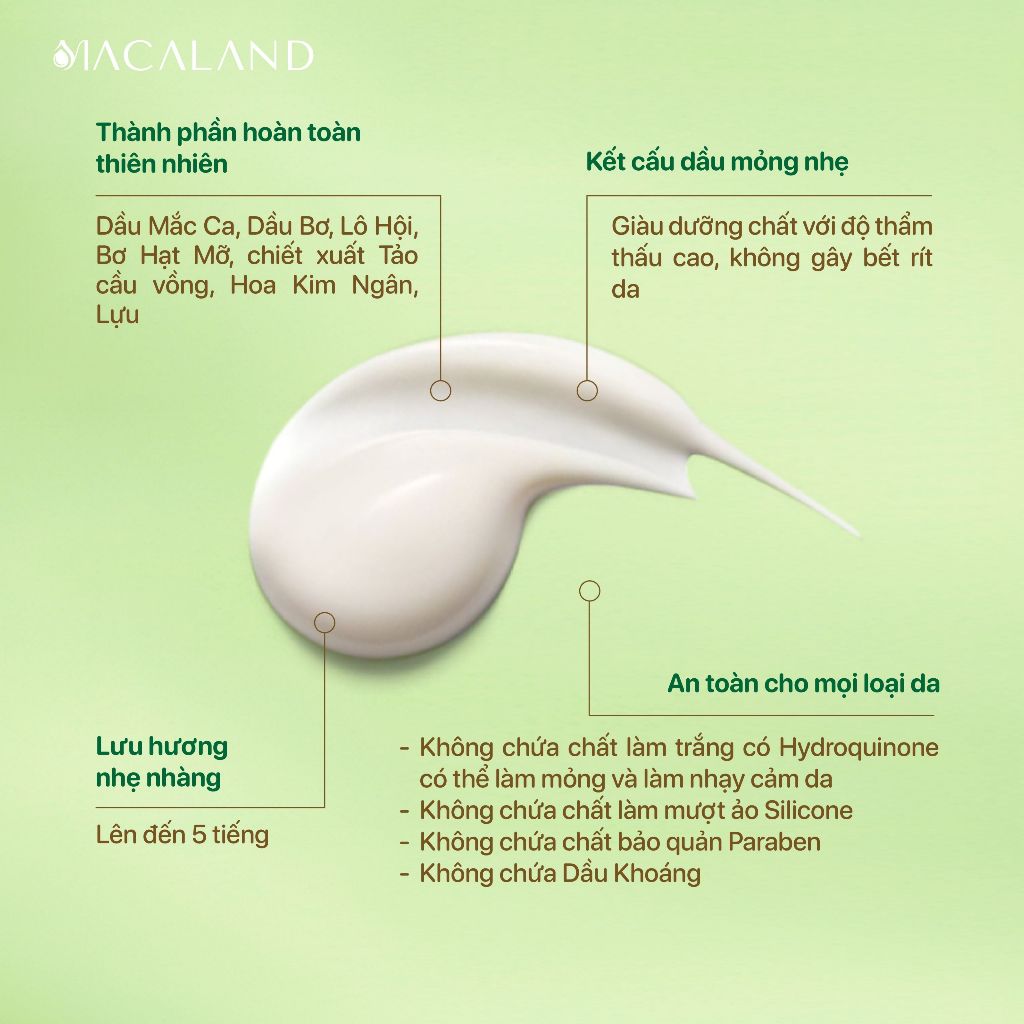 Ảnh Sữa Dưỡng Thể Body Lotion Mắc Ca MACALAND 250ml Dưỡng Ẩm, Sáng Da, Lưu Hương Thơm Dịu Nhẹ 3