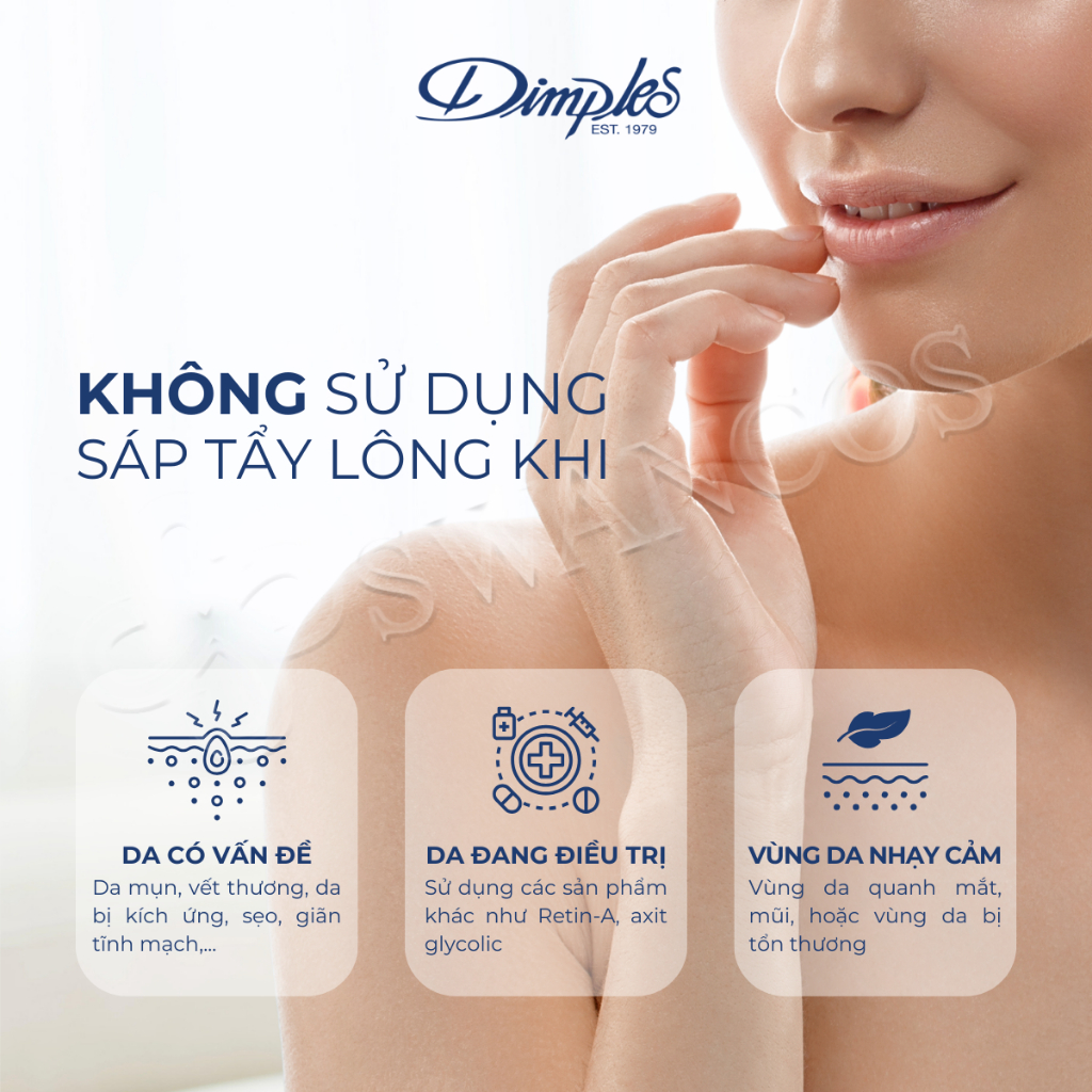 Miếng Wax Lông Mặt Châu Âu Dimples Facial Strips Cho Da Nhạy Cảm, Loại Bỏ Lông Nhanh, Tiện Lợi, Không Kích Ứng