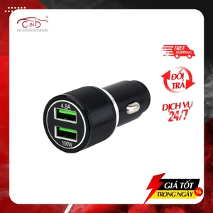 Tẩu Sạc Nhanh Trên Ô Tô 2 Cổng USB 100W 4.8A CIND SDN-Q1