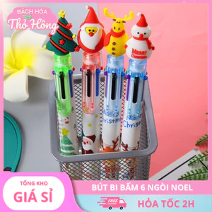 3 Bút Bi Bấm 6 Ngòi Noel