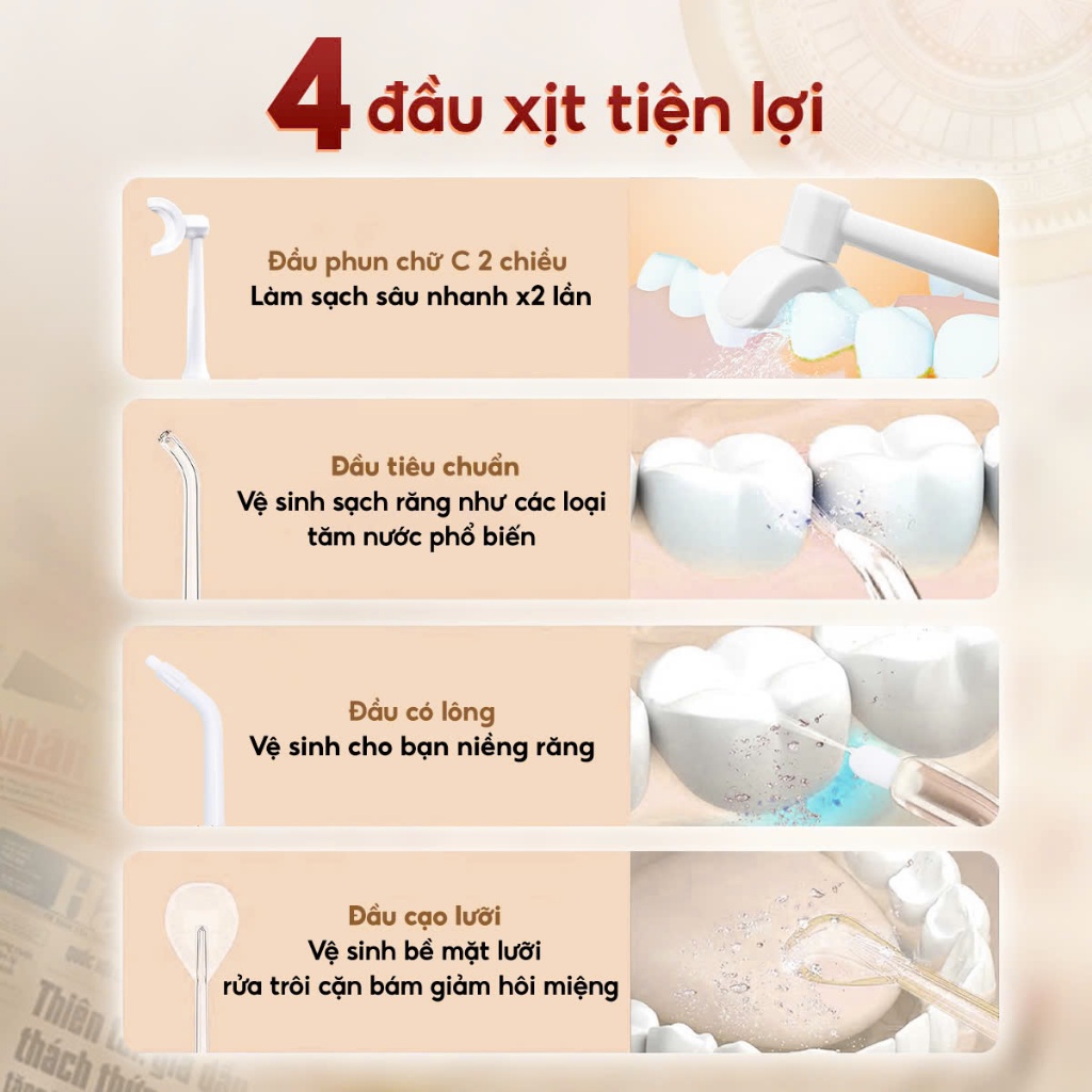 Ảnh Tăm nước 2 chiều Flossie Ultra chính hãng.Vòi phun 2 chiều đầu tiên cho người niềng răng 3
