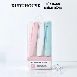 Bộ 3 Dao Cạo Lông Mày Có Thể Gập Lại An Toàn Tiện Dụng Có Thể Thay Thế Lưỡi Dao