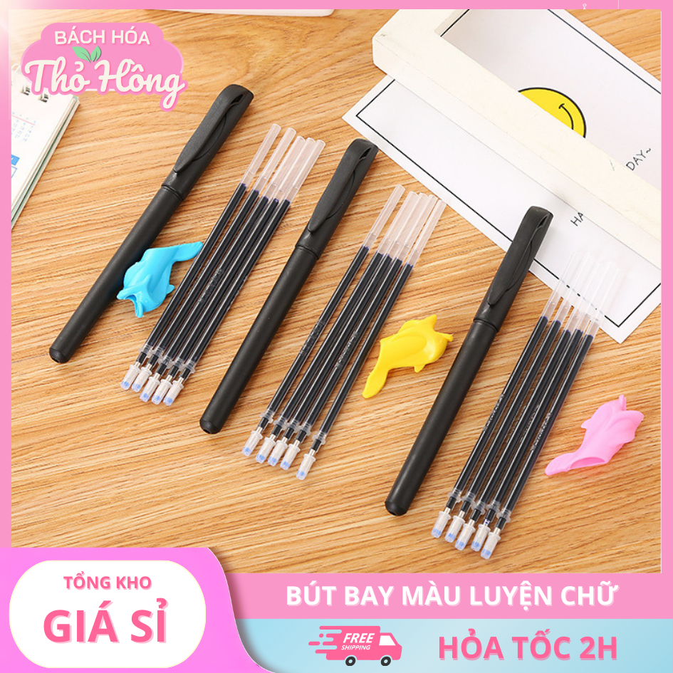 3 Combo Bút Bay Màu Luyện Chữ Tiện Lợi Kèm 5 Ngòi