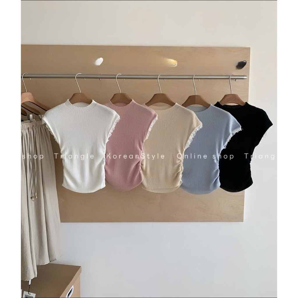 Triangle - Melting Set (Cân nhắc kỹ, returned is not welcomed)- Set áo dệt mỏng+chân váy xòe linen