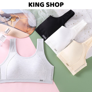 Set 2 Áo Lá Cho Bé Gái Cấp 2-3 Có Đệm Mút (Size 34-54Kg), Áo Lót Thoáng Khí Mềm Mịn King Shop A-611
