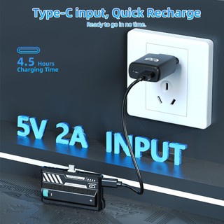 Goojodoq 5000-10000mah Đầu kép Sạc dự phòng di động Hai pin Mecha Style Nhẹ Typc-C /LN Power Bank