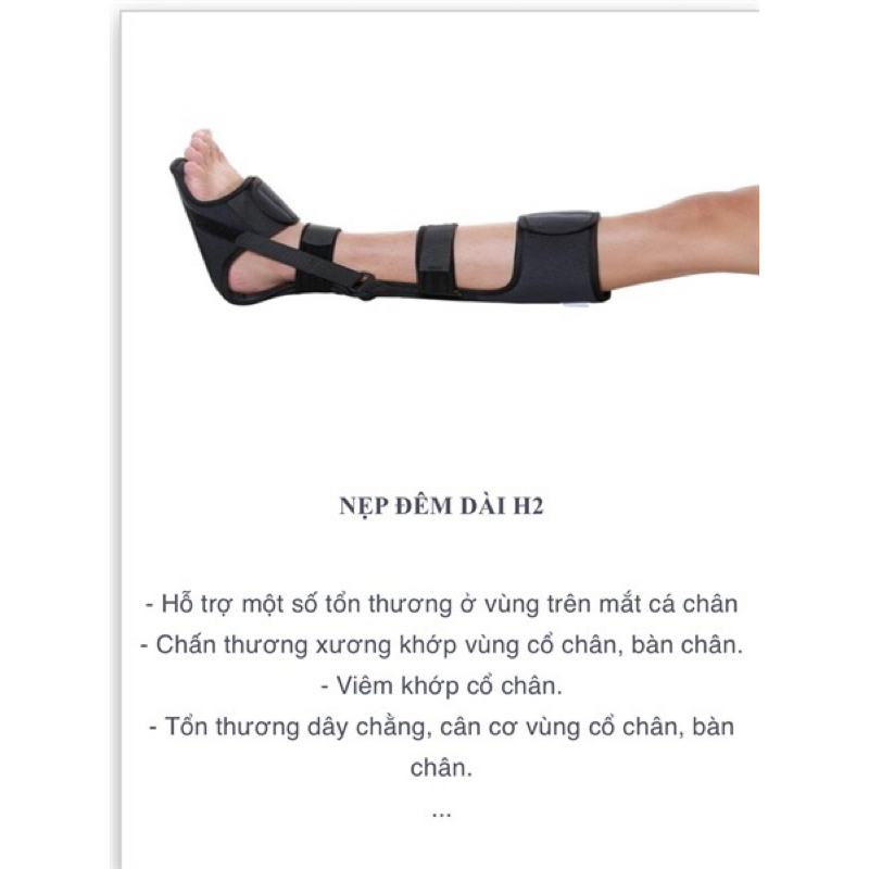 Nẹp đêm dài Orbe H2 - Nẹp bàn chân và cổ chân (Dưới gối)