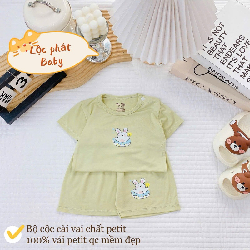 ( LPCT 14 Mềm Mát, Chất PETIT, Rẻ) [SET 3] Bộ Cộc Tay Thun Lạnh Cho Bé Yêu Từ 3-15kg