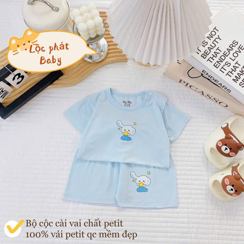 ( LPCT 14 Mềm Mát, Chất PETIT, Rẻ) [SET 3] Bộ Cộc Tay Thun Lạnh Cho Bé Yêu Từ 3-15kg
