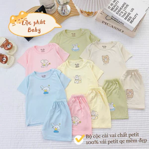 Bộ Cộc Tay Thun Lạnh Cho Bé Yêu Từ 3-15kg