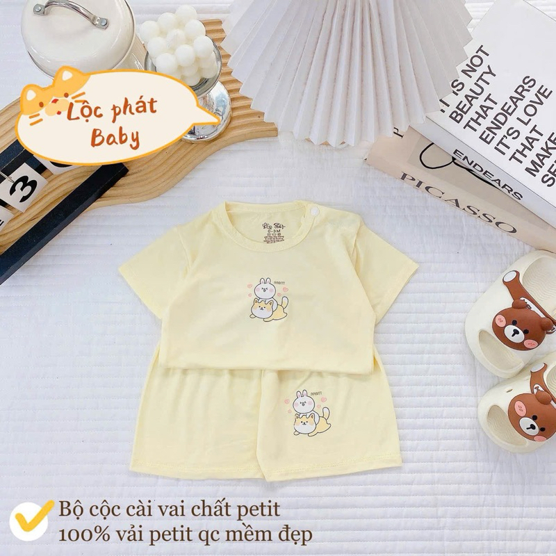 ( LPCT 14 Mềm Mát, Chất PETIT, Rẻ) [SET 3] Bộ Cộc Tay Thun Lạnh Cho Bé Yêu Từ 3-15kg
