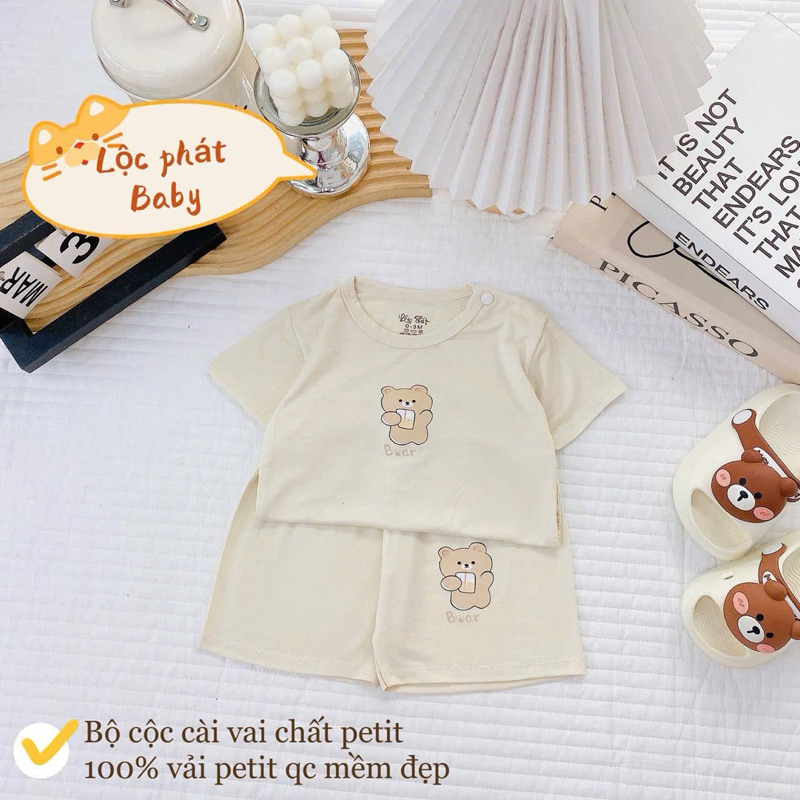 ( LPCT 14 Mềm Mát, Chất PETIT, Rẻ) [SET 3] Bộ Cộc Tay Thun Lạnh Cho Bé Yêu Từ 3-15kg