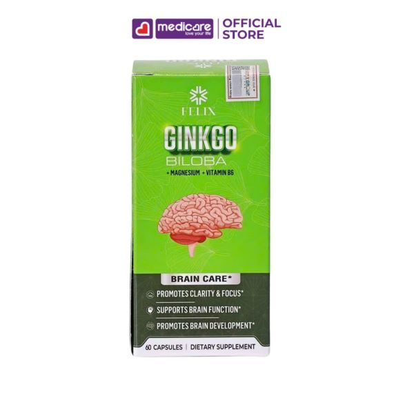 Viên Uống FELIX Gingko Biloba Magne Vitamin B6 60 viên