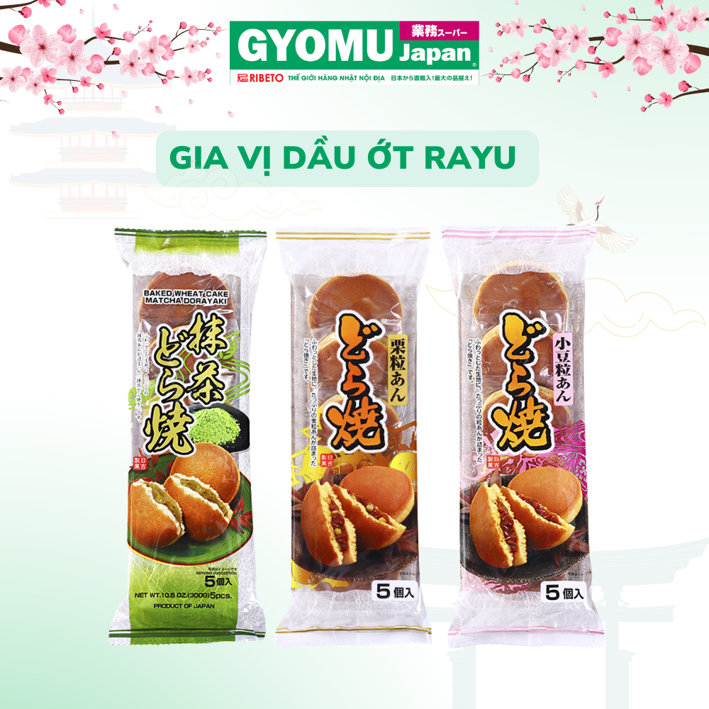 Bánh Rán Dorayaki Doremon nhân trà xanh, đậu đỏ và hạt dẻ - Hàng Nhật ...