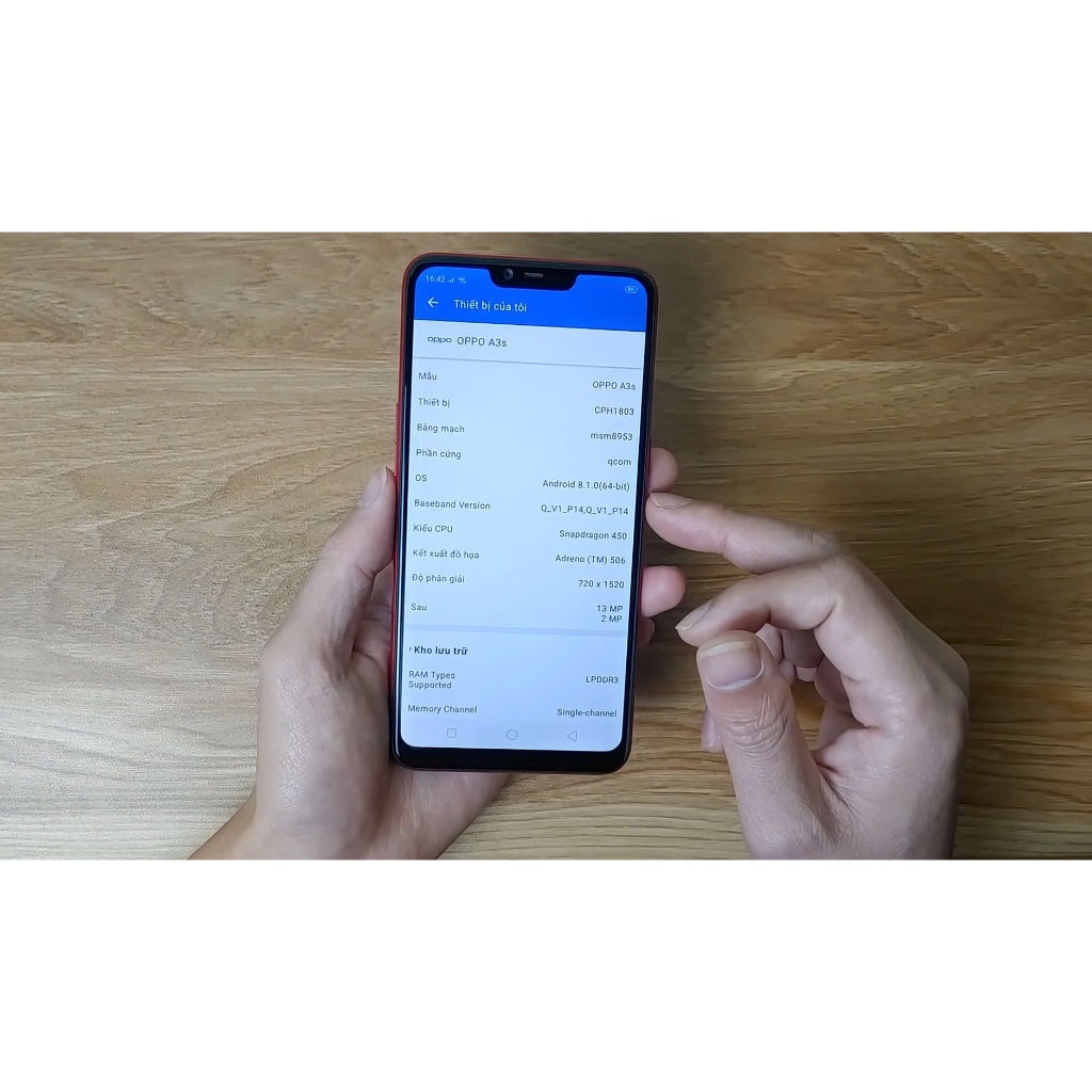 Oppo A3S Hàng Tân Trang Đẹp 95% - ĐIện Thoại Oppo giá rẻ, pin trâu, Màn Lớn - ảnh 6