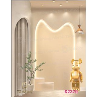 Mẫu phông nền họa tiết sóng kết hợp đèn LED hiện đại decor studio, livestream bán sản phẩm