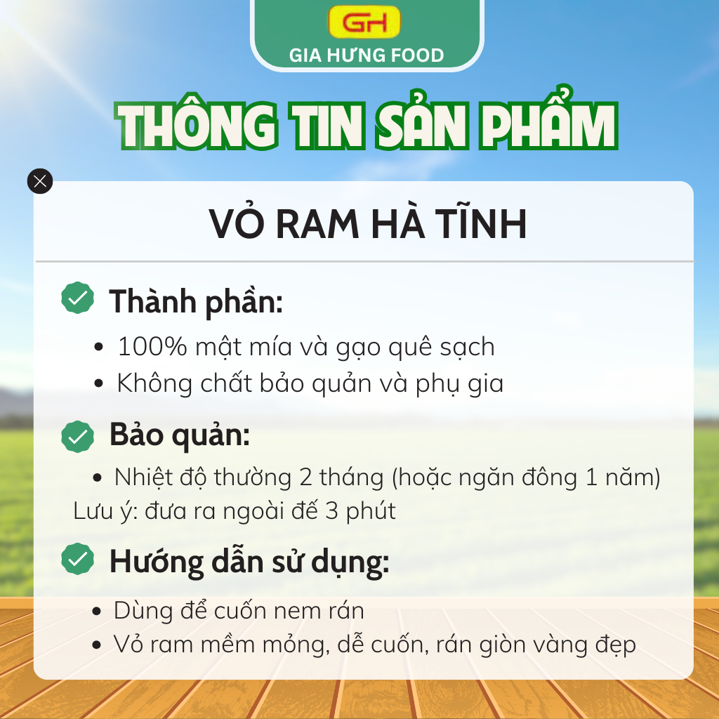 Vỏ ram Hà Tĩnh _ Chả ram cuốn nem, Giòn Rụm, Vàng Óng,     CẢM ƠN ĐÃ ĐẶT HÀNG    !