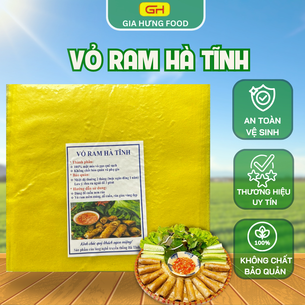 Vỏ ram Hà Tĩnh _ Chả ram cuốn nem, Giòn Rụm, Vàng Óng,     CẢM ƠN ĐÃ ĐẶT HÀNG    !