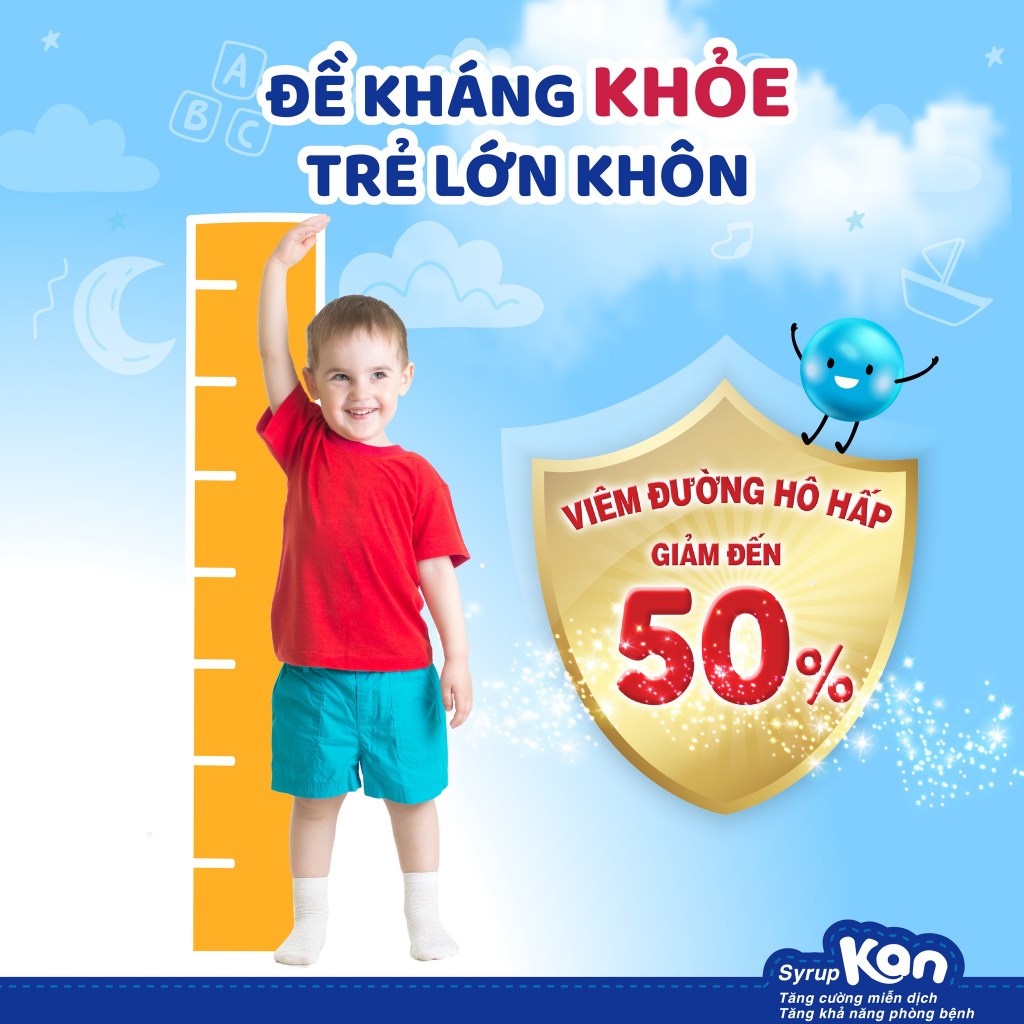 Siro tăng đề kháng cho bé hỗ trợ miễn dịch, tăng cường thể lực Kan ImunoGlukan chai 120ml