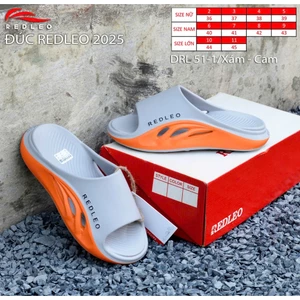 Dép bánh mì quai ngang nam nữ REDLEO, dép đúc đi mưa có lỗ thoáng khí, chống nước chống trơn, mã DRL_51