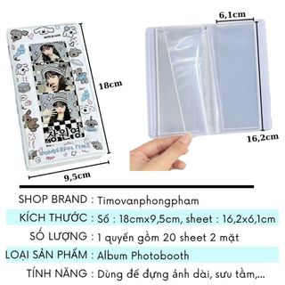 Album Ảnh Photobooth Sổ Đựng Card Ảnh Dài Collectbook Timo VPBL32