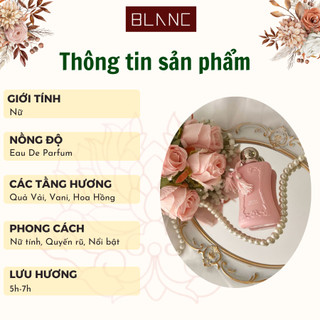 Nước Hoa Nữ Chiết Delina BLANC PERFUME, Dầu Thơm Hương Hoa Cỏ, Quyến Rũ, Ngọt Ngào, Nữ Tính