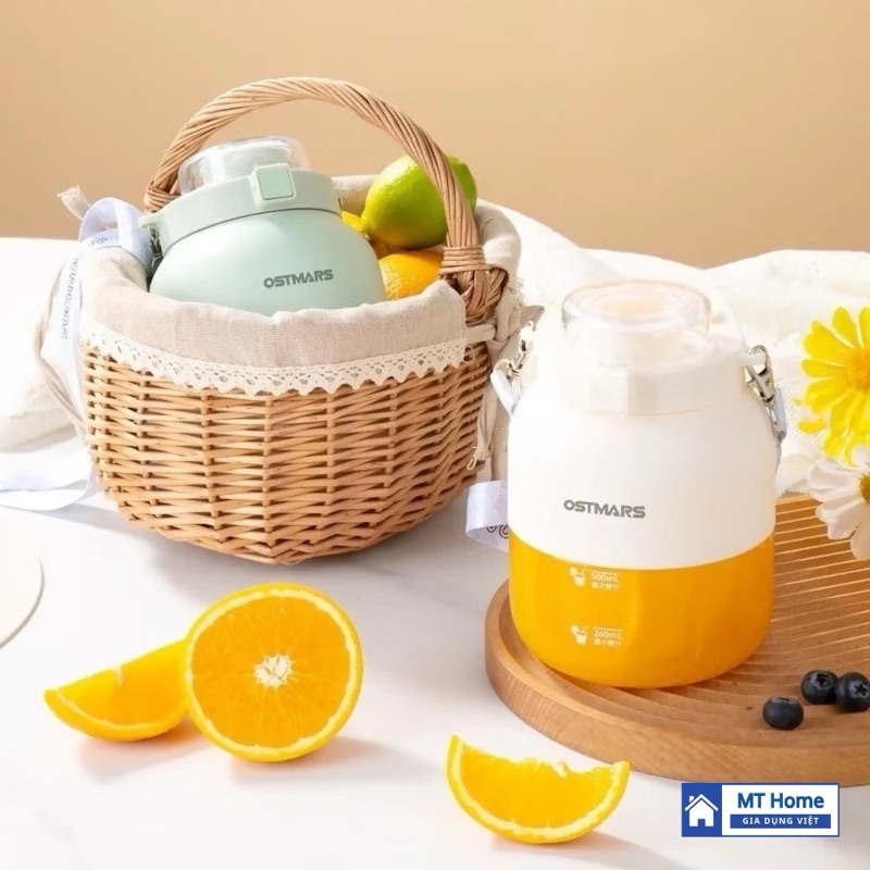 Máy say sinh tố cầm tay mini sạc tích điện thay thế ống hút