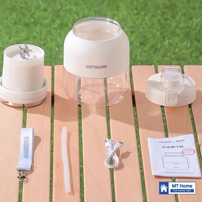 Máy say sinh tố cầm tay mini sạc tích điện thay thế ống hút
