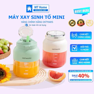 Máy say sinh tố cầm tay mini sạc tích điện thay thế ống hút