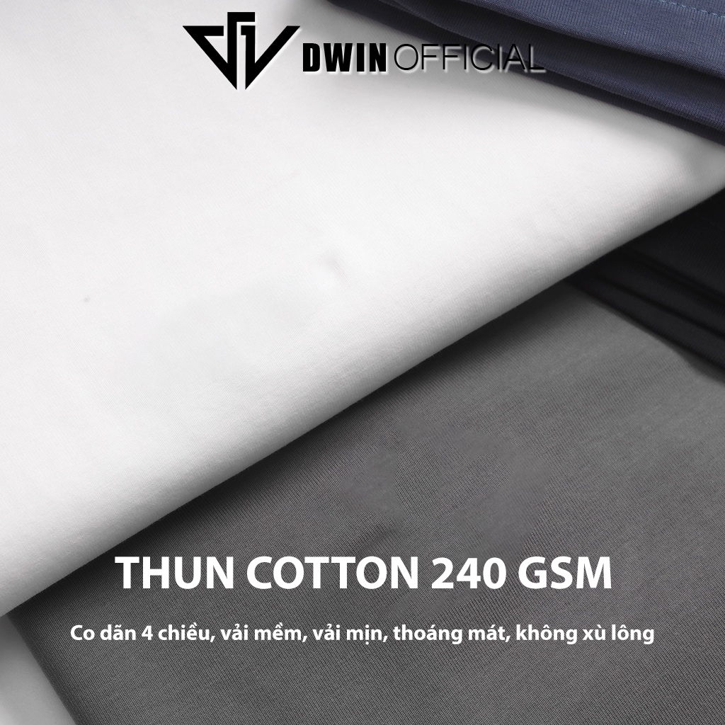 Ảnh Áo thun raglan nam nữ DWIN phông tay lỡ cotton unisex oversize form rộng basic local brand tshirt 4