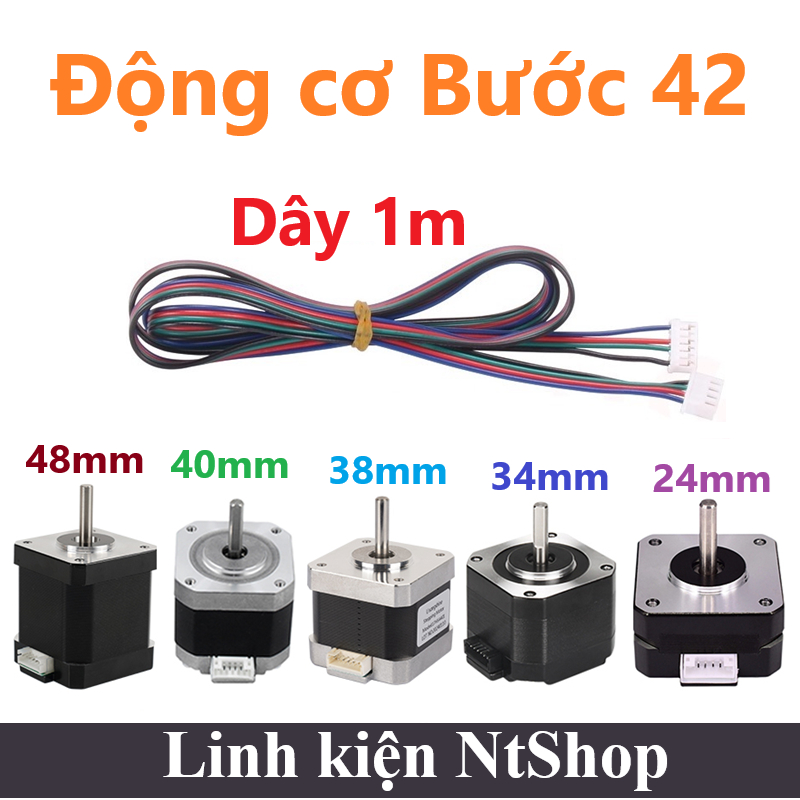 Động cơ bước Step 42 Size 24mm / 33mm / 38mm / 40mm / 48mm / 60mm động ...