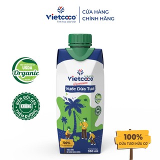 [HỎA TỐC] Nước Dừa Tươi Hữu Cơ Vietcoco 330ml - Xanhsam Natural & Organc