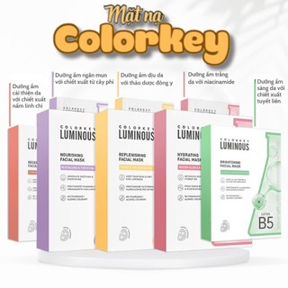 (Hộp 10 Miếng) Mặt Nạ Giấy Cấp Ẩm Colorkey Luminous Vitamin B5 Facial Mask 25ml