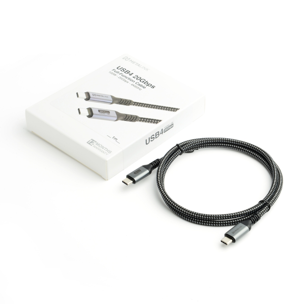METALINK Cáp đa năng C to C 100W USB3.2 Gen 2 20Gbps 4K60Hz sạc và truyền video, data siêu nhanh