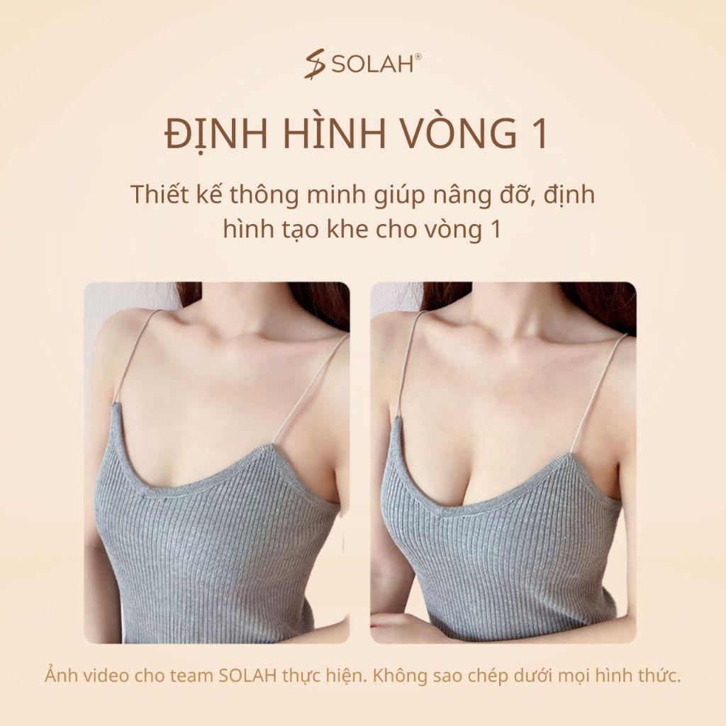 Áo Bra Dán Ngực Silicon SOLAH Che Kín Sẹo Thâm Mỡ Nách Bigsize 5 Màu Nâng Ngực Tạo Khe Đi Biển BR02