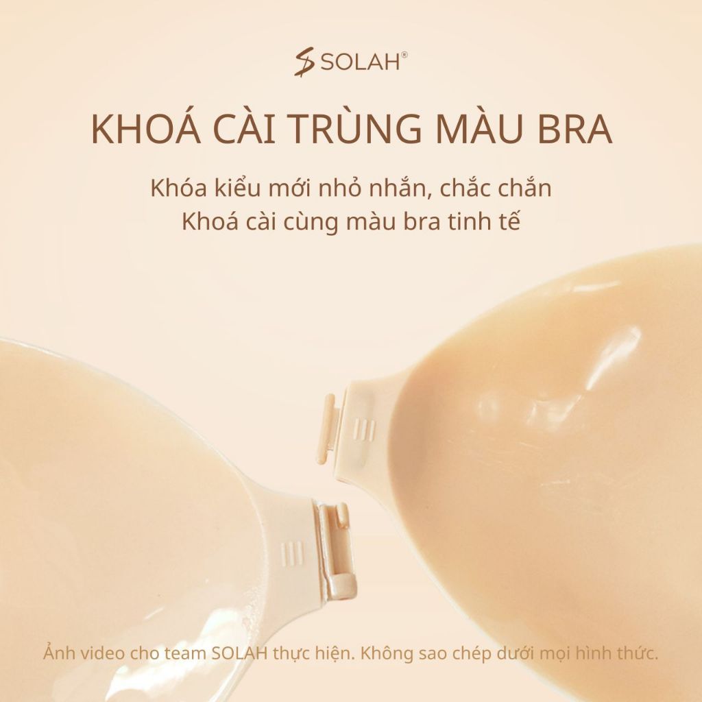 Áo Bra Dán Ngực Silicon SOLAH Che Kín Sẹo Thâm Mỡ Nách Bigsize 5 Màu Nâng Ngực Tạo Khe Đi Biển BR02