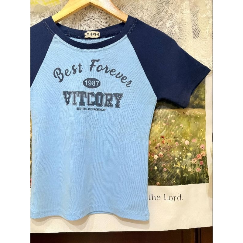 Áo thun baby tee tay phối màu