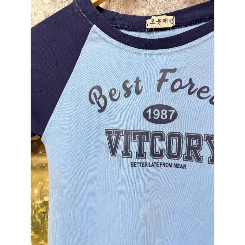 Áo thun baby tee tay phối màu