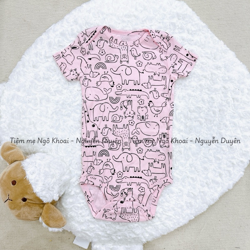 [MD195] 18-24M Body chip/áo liền thân ngắn tay xuất xịn cho bé gái 11-13kg