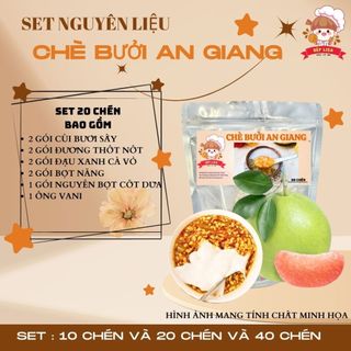 [MUA 1 TẶNG 1 ]Set Chè Bưởi Đậu Xanh An Giang SET 20 Chén -TẶNG 1 SET TRÀ SỮA  DÙNG THỬ tại BẾP LISA