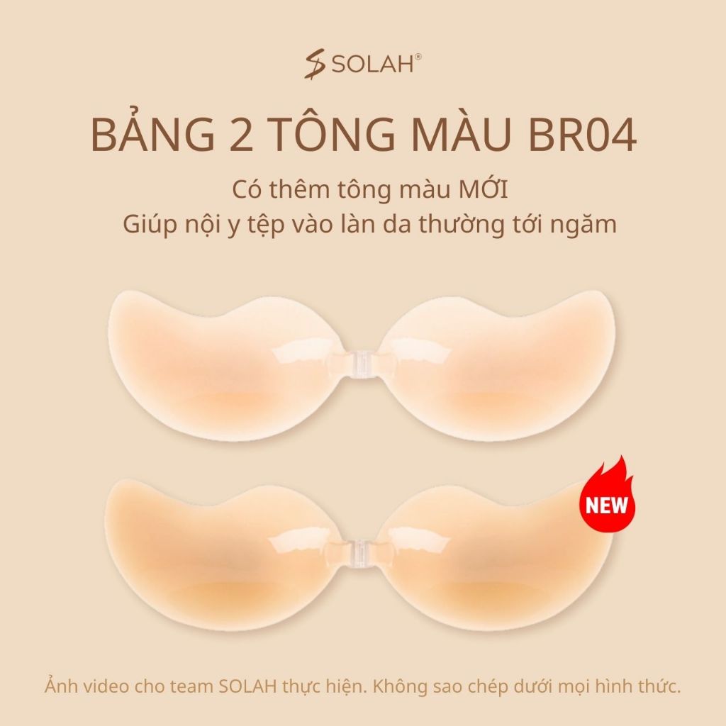 Áo Dán Ngực Silicon Xoài SOLAH Tạo Khe Mỏng Nhẹ BigSize 2 Màu Mặc Áo Váy Ôm Body Đi Tiệc Biển BR04